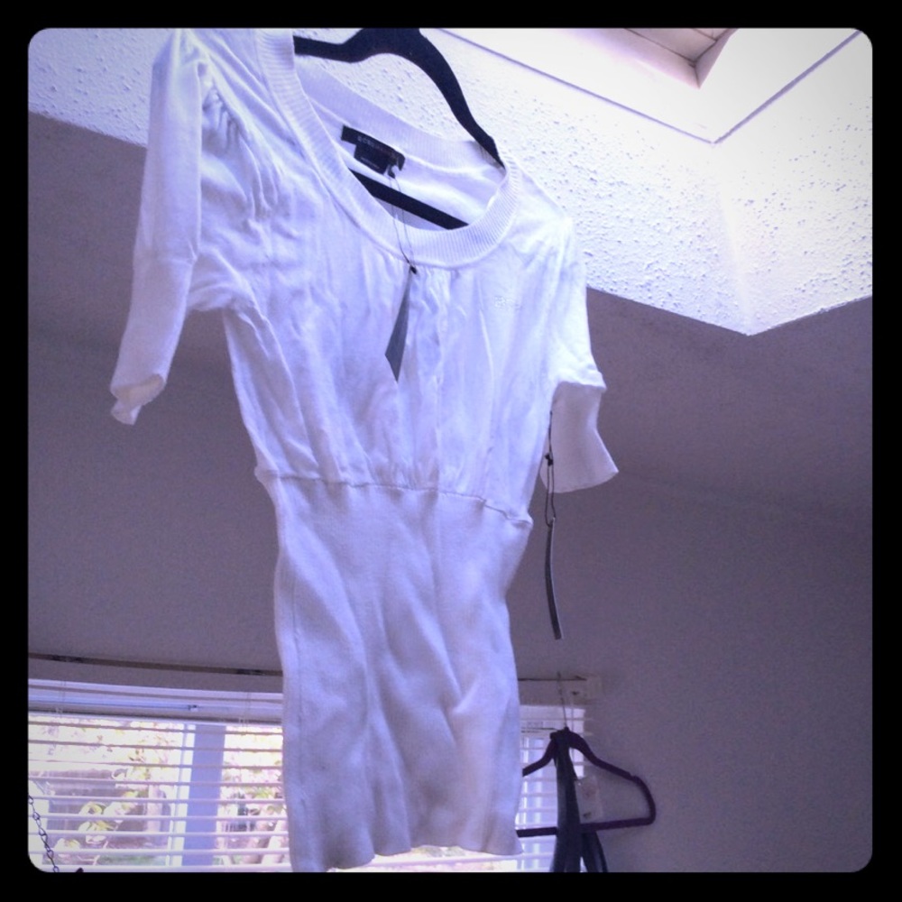 BCBG Women White sweater top